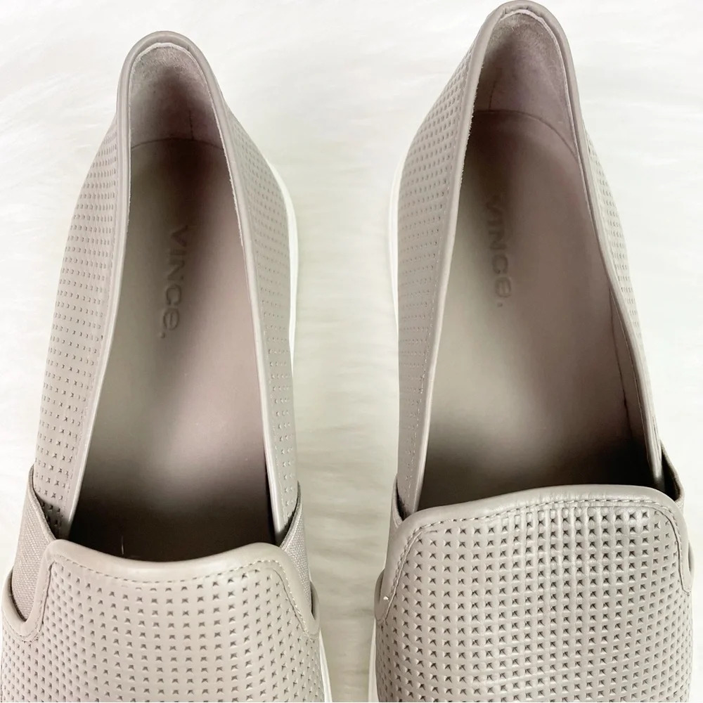 VINCE Blair Slip-On Sneakers Perforated Calf Skin Leather 10 Casual Loafers - Picture 4 of 11